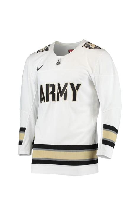 men's nike white army black knights replica hockey jersey|nike black knights apparel.